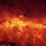Vue infrarouge du centre de la Voie lactée observée par le télescope spatial Spitzer.